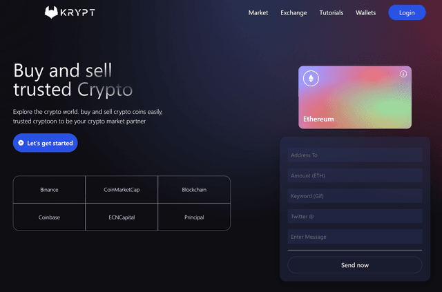 Krypto — Web3 Blockchain dApp preview